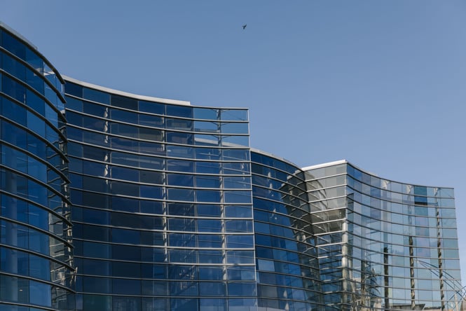 Rippled Glass Facade of Christchurch Art Gallery