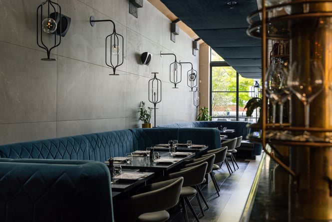 Seating area inside Gerome Auckland.