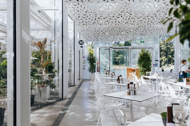 The interior of Ilex cafe at Christchurch Art Gallery.