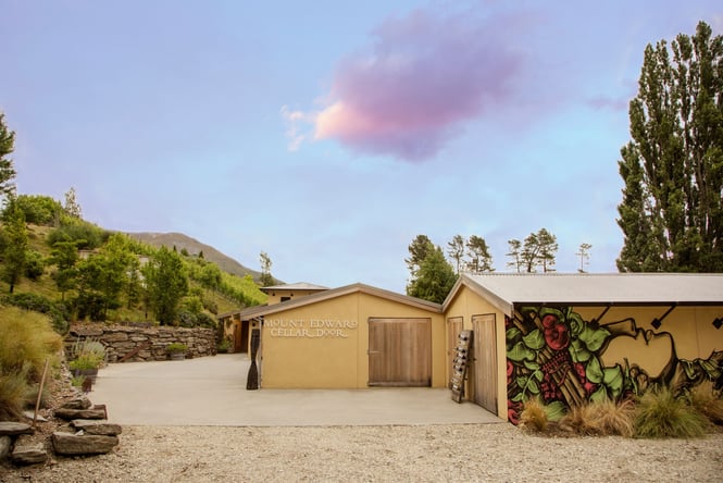 The entrance to Mount Edward Winery.