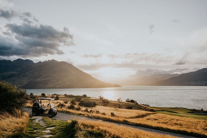 The sun setting on jack's Point.