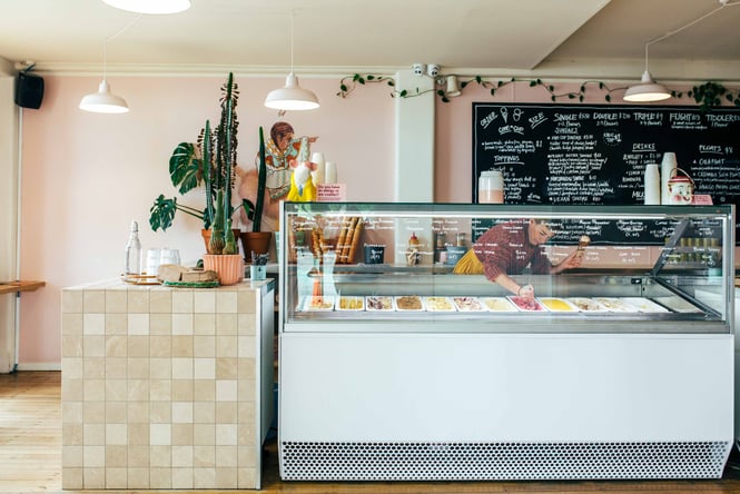 The colourful interior of Duck Island in Hamilton East.