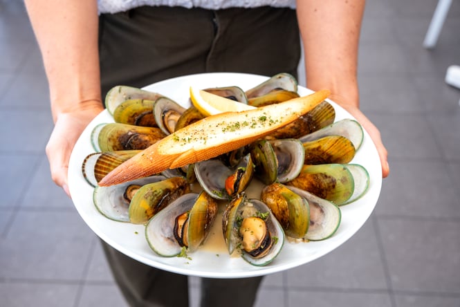 Close up of mussels from Ma Maison