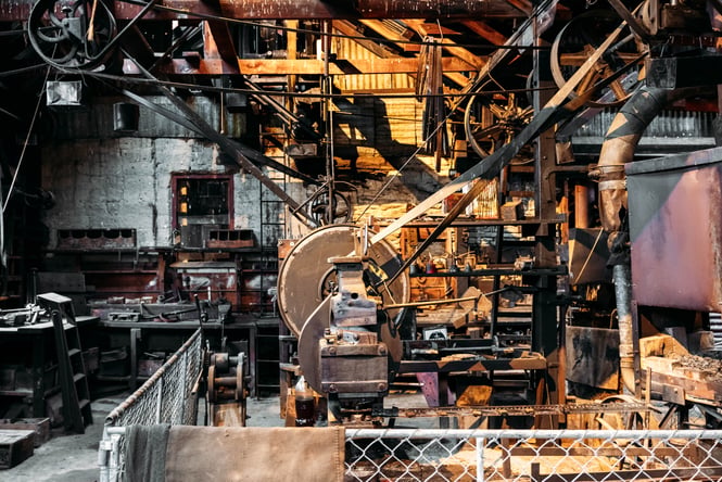 The inside of Hayes Engineering.