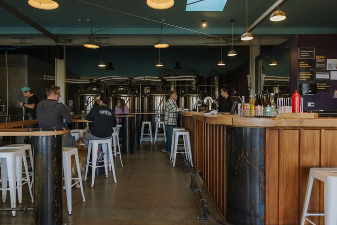 Interior of Southpaw Brewing Company in New Brighton