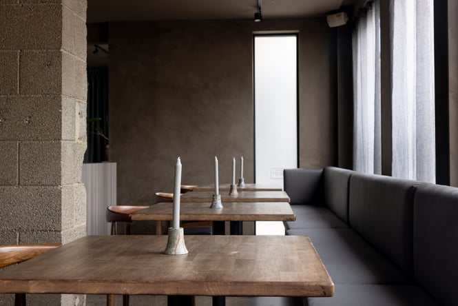 Beautiful tables inside Tala Auckland.