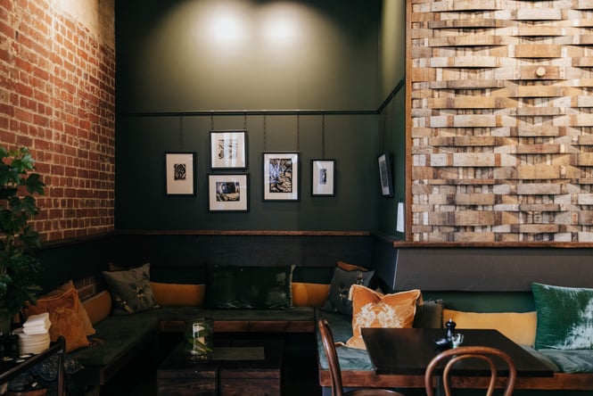 The lush interiors of the Cellar Door bar in Christchurch.