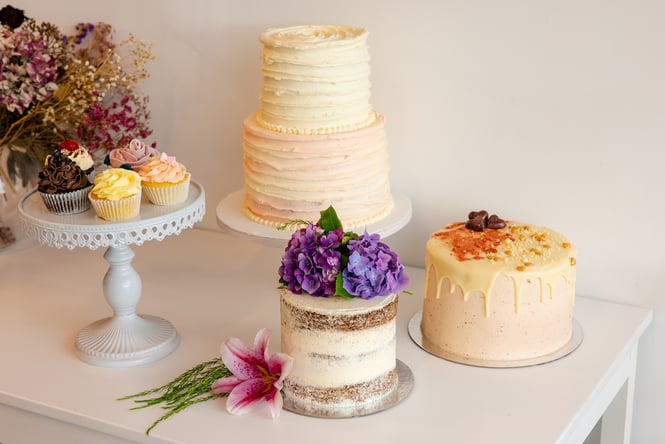 Cakes on a table at the Cakelady in Ashburton.