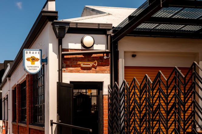 The exterior of Brave Brewing Co.