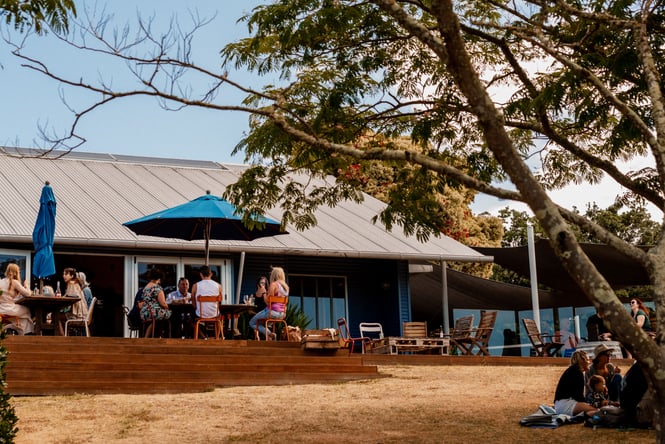 The exterior of Te Awanga Estate.