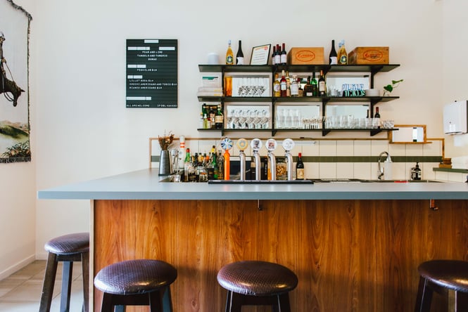 The bar at Next Door in Wellington.