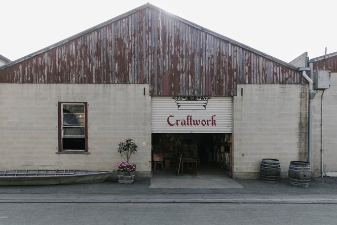 The exterior of the Craftwork building.