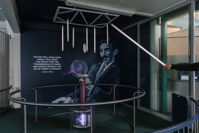 Inside the Faraday Centre.