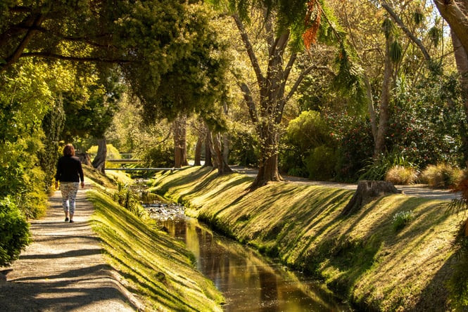 The Oamaru Public Gardens on an Autumnal day.
