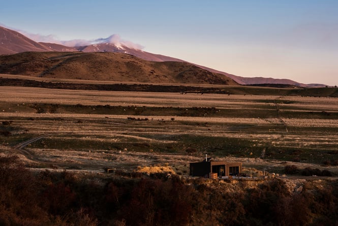 A view of plains at dusk.