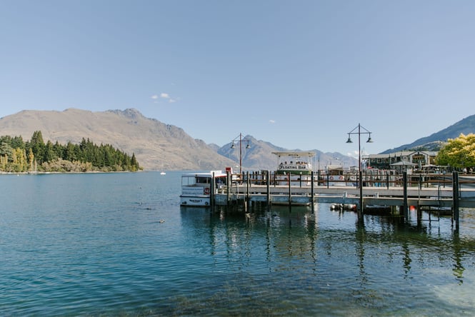 A pier at Lake Wakatipu.