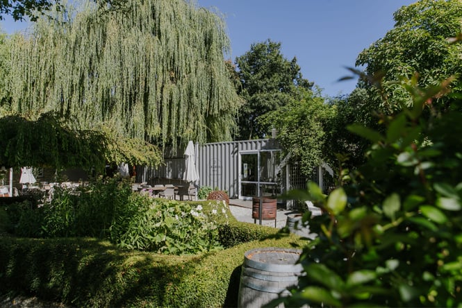 The garden at Akarua Wines.