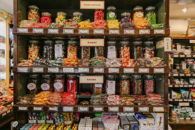 Close of lollies.