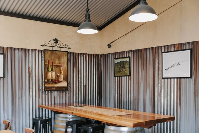 Tables and chairs inside River T.