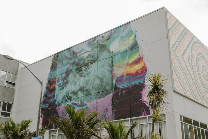 Art on an exterior wall.