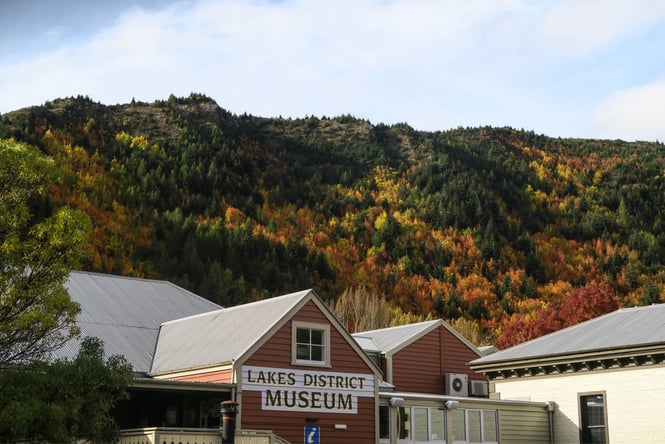 Rows of shops in Arrowtown.