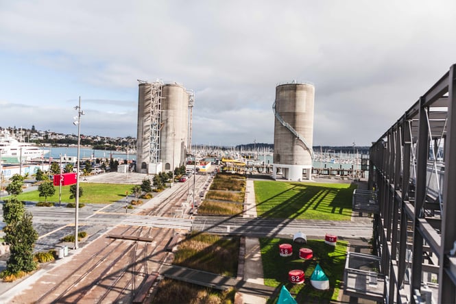 Silo Park on a sunny day.