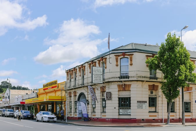 A streetscape in Geraldine.