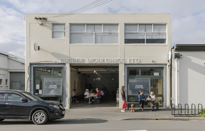 Exterior of Ozone Coffee on Walker Street in Christchurch