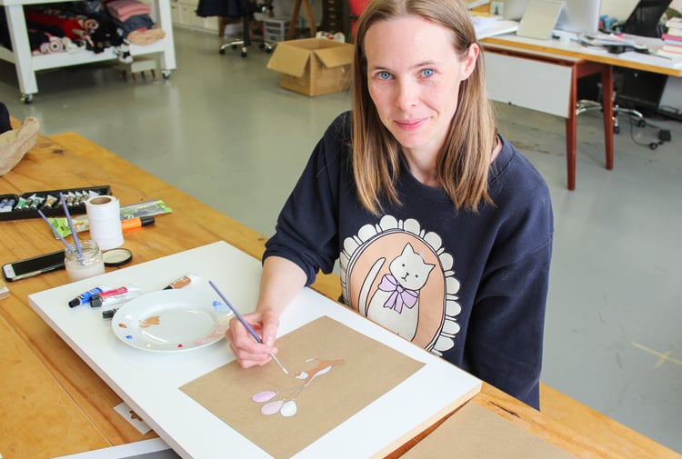 Rachel from Twenty Seven Names painting.