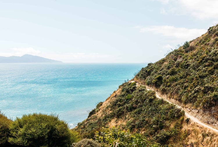 The ocean view along Kāpiti Coast.