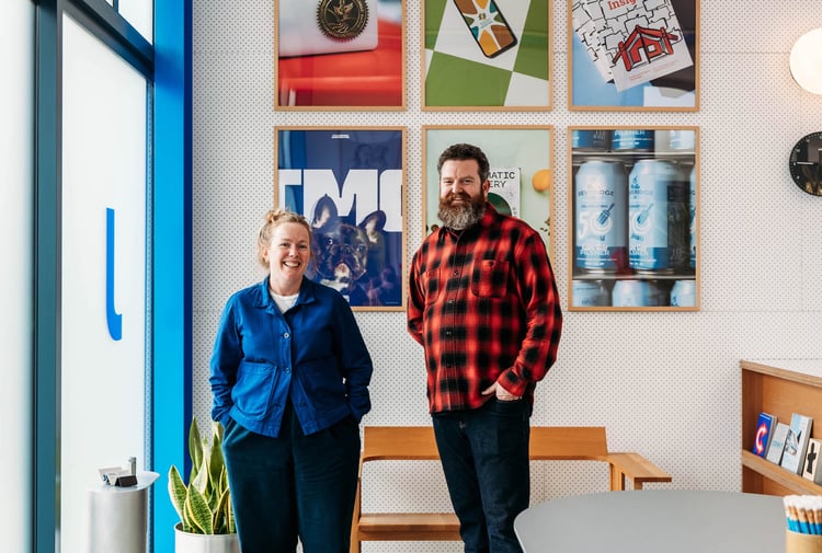 Portrait of Jemma Cheer and Adam Curry, Palmerston North