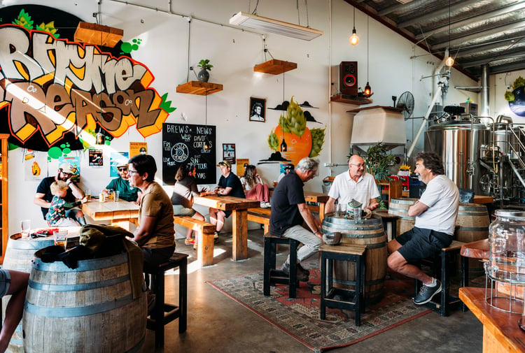 People dining inside Rhyme x Reason.