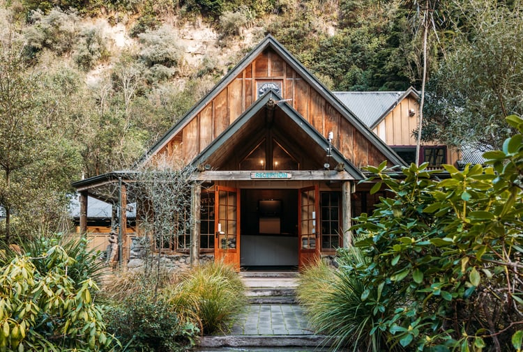 The exterior of River Valley Lodge in Rangitikei.
