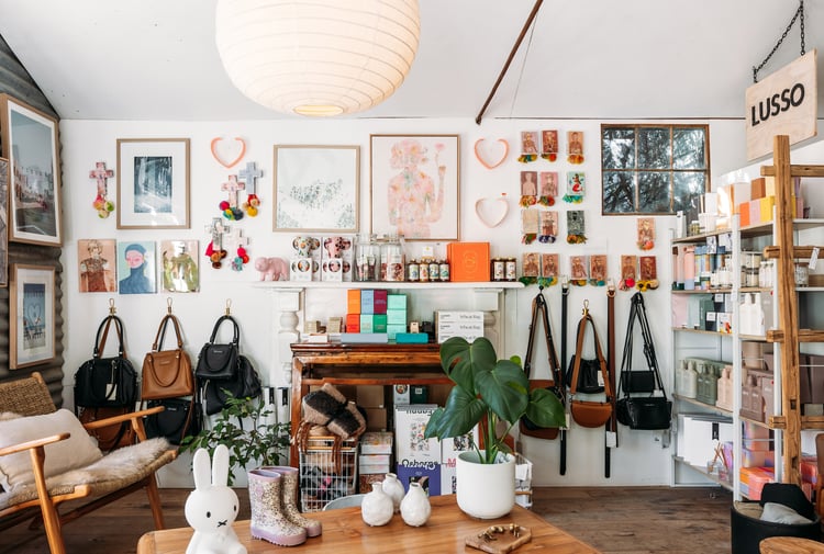 Inside a boutique in the famed Country Lane shopping destination.