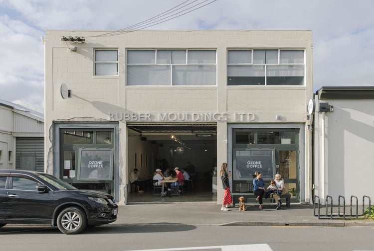Exterior of Ozone Coffee on Walker Street in Christchurch