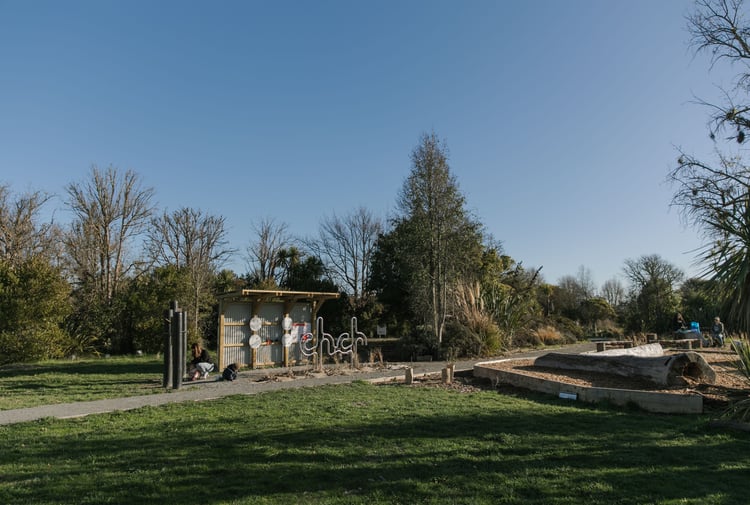 A playground on a sunny day.