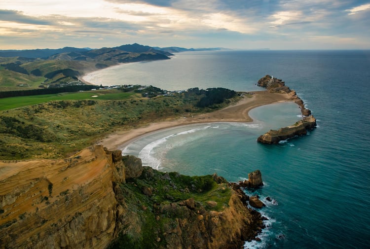 A view of Castlepoint from the sky.