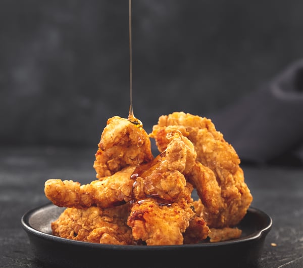 A bowl of fried chicken from Chicken Empire.