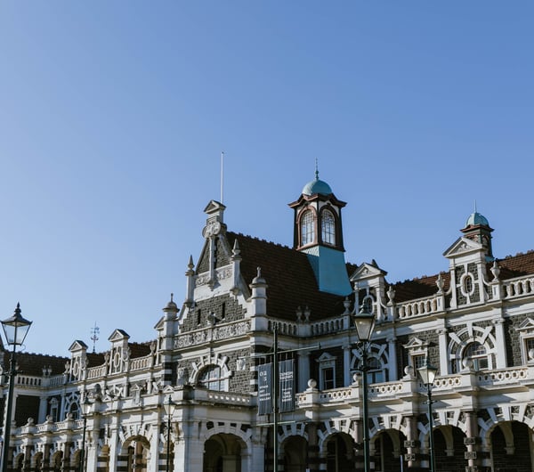 The Dunedin Railway Station.