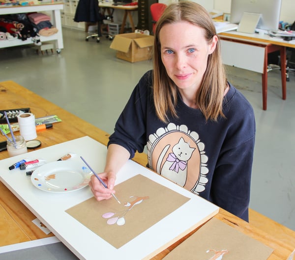 Rachel from Twenty Seven Names painting.