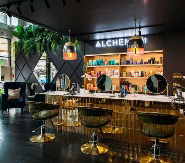 The busy nail and cocktail bar at Alchemy & I in Palmerston North.