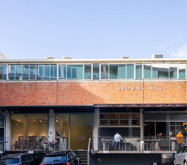 Exterior of Allpress Auckland Roastery in Freemans Bay