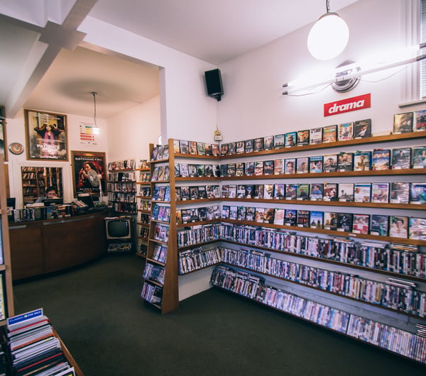 Inside the store.