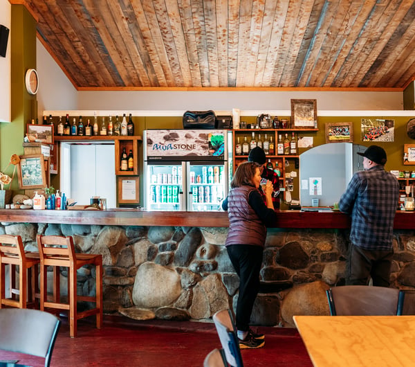 The inside of the pub at Awastone in Rangitikei.