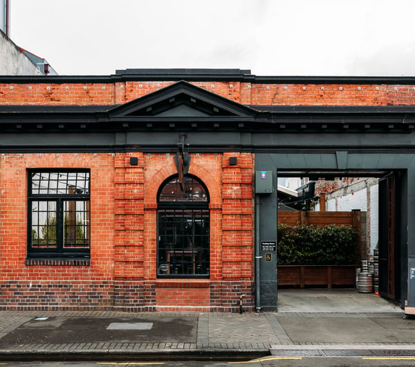 Brick building exterior of Brew Union.