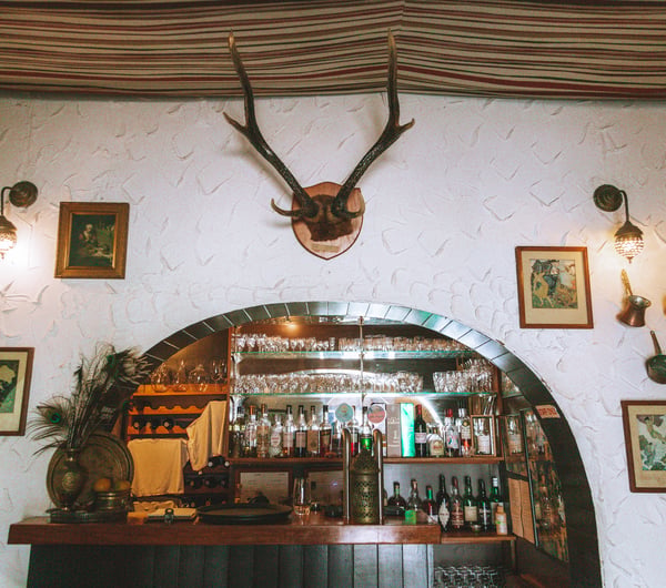 Bar area at Cazador.
