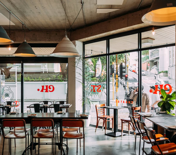 The interior of Chaat restaurant.