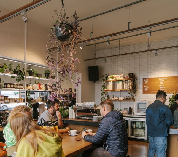 The cafe space at Coffee Embassy.