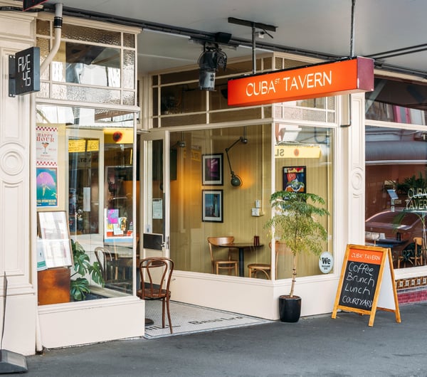 Exterior of Cuba St Tavern.