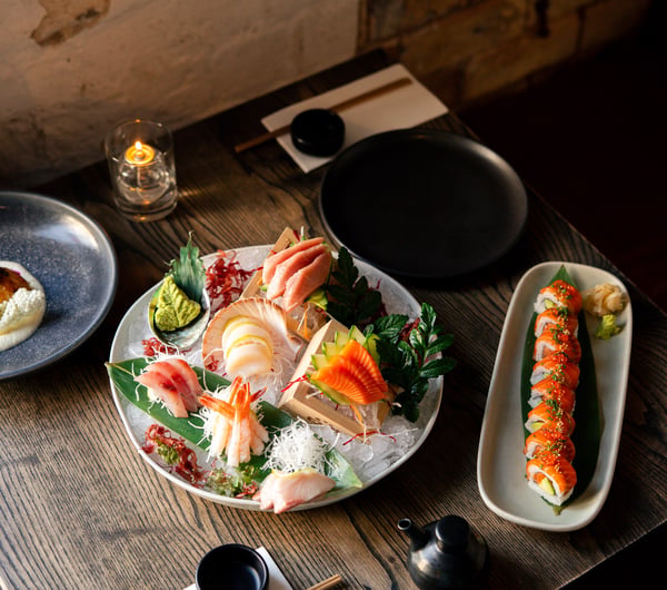 Japanese food on a table.